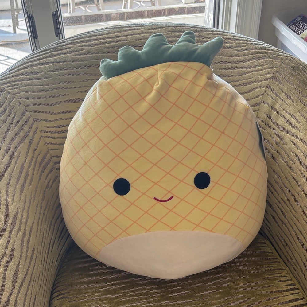 Squishmallows Pineapple Plush Pillow - Yellow and Green